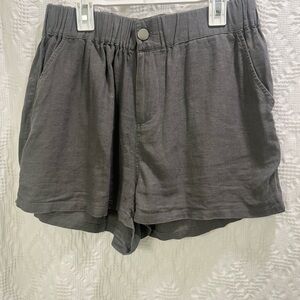 Forever 21 | Women's Gray Casual Linen Shorts 2.5in Inseam